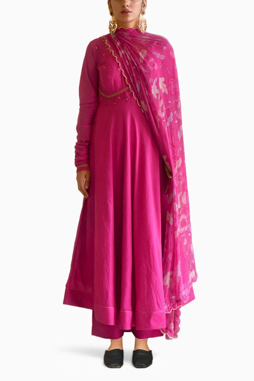 Flamingo Pink Kurta Set
