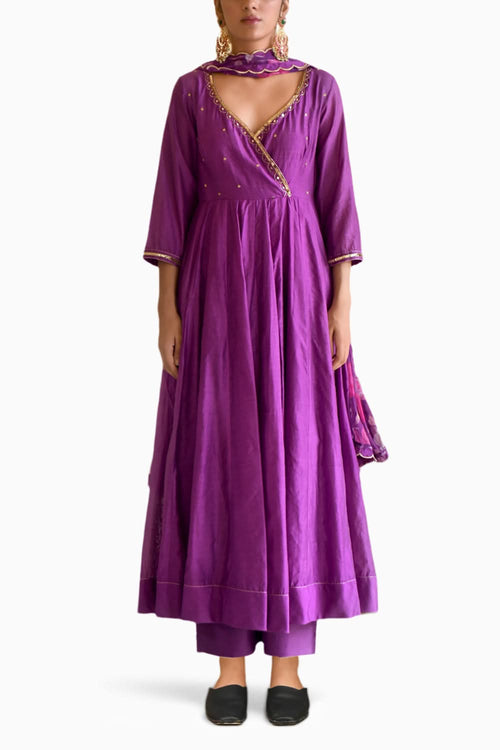 Russian Violet Kurta Set