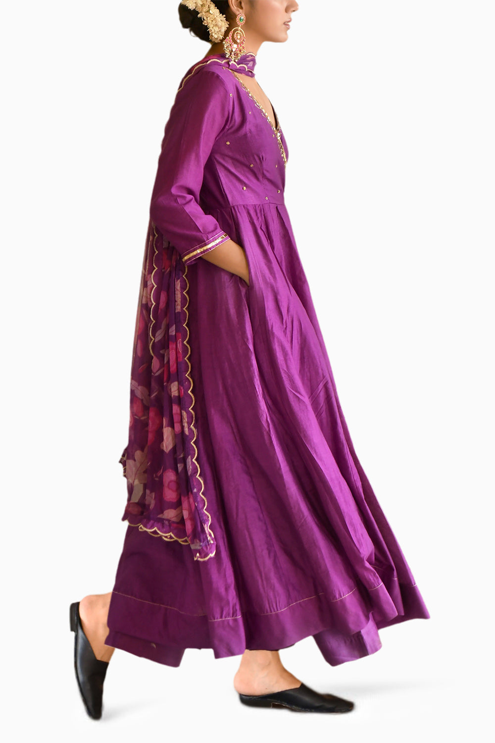 Russian Violet Kurta Set