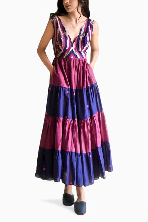 Bloomy Merlot Dress