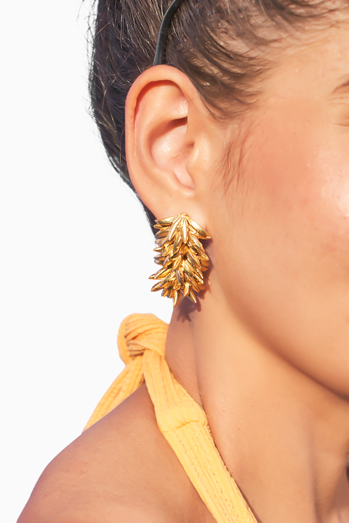 Gold Banana Earrings