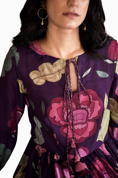 Floral Mauve Dress