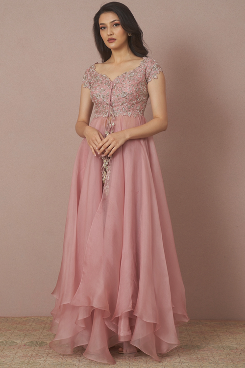 Blush Pink Embroidered Kurta Set