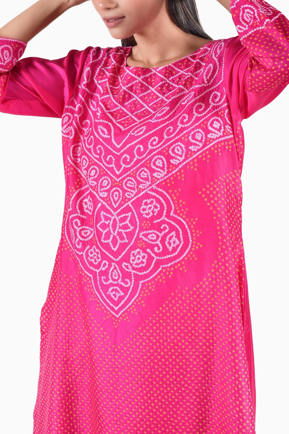 Rani Intricate Silk Kurta