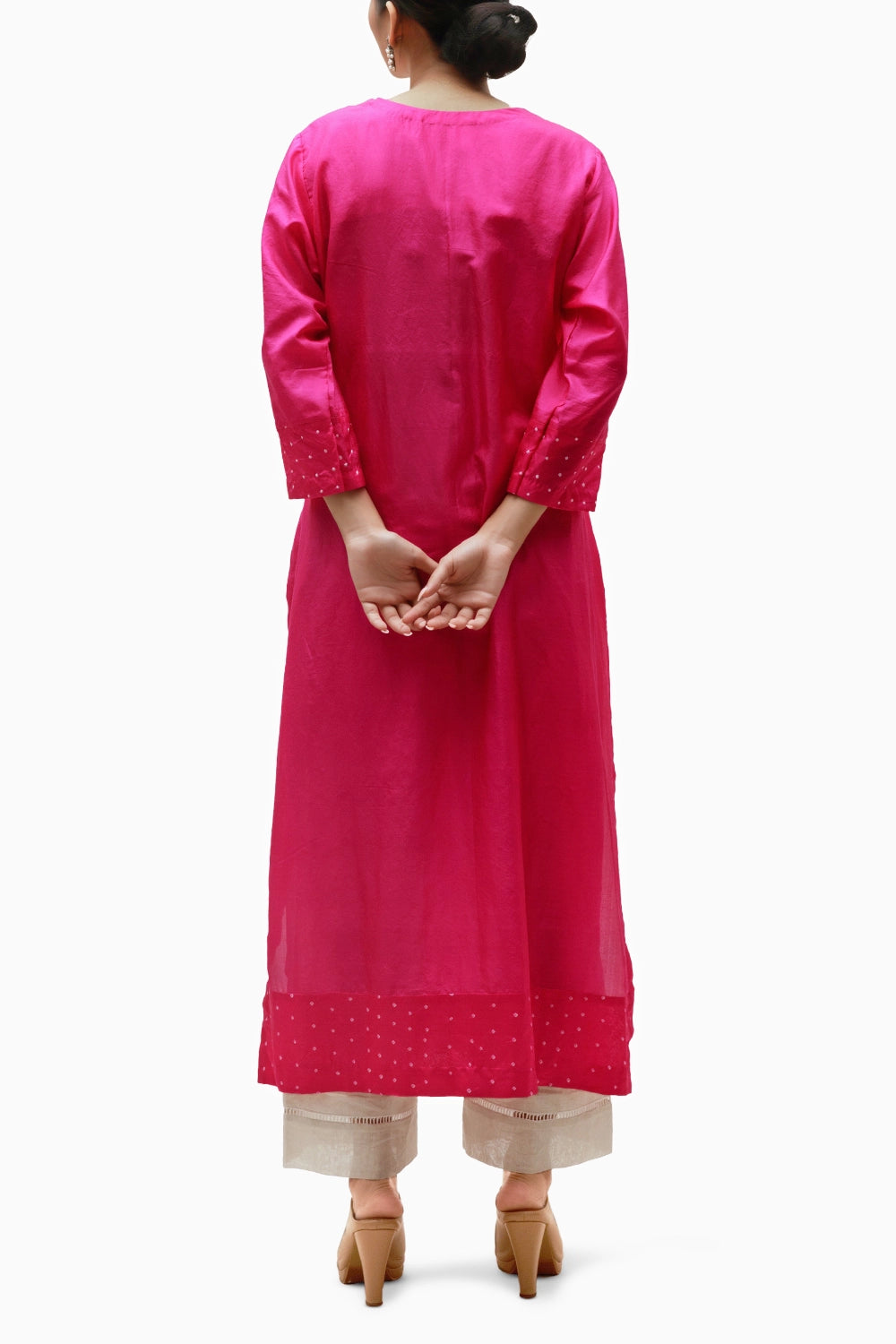 Rani Circle Bandhani Kurta