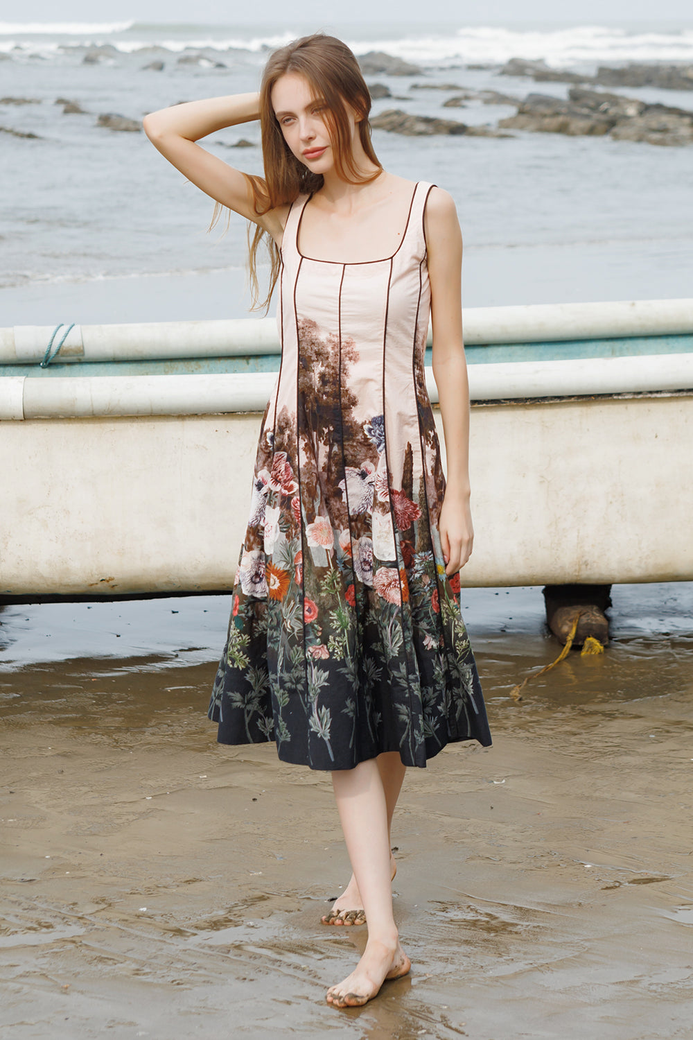 Peach Forest Crump Dress