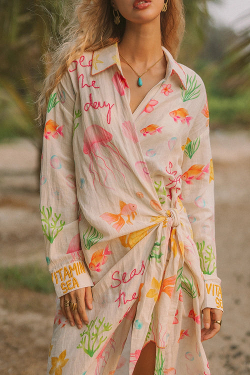 Sugar On The Beach Shirt Dress