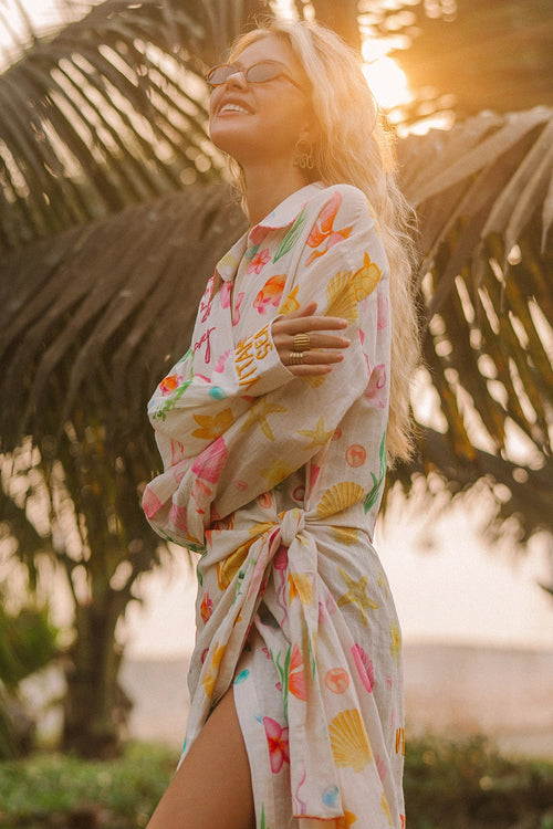 Sugar On The Beach Shirt Dress