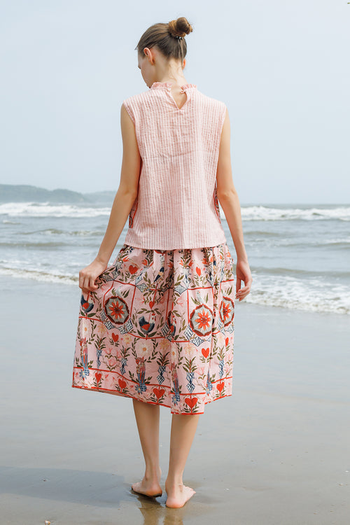 Cloud pink Wisper Skirt Top With Jacket