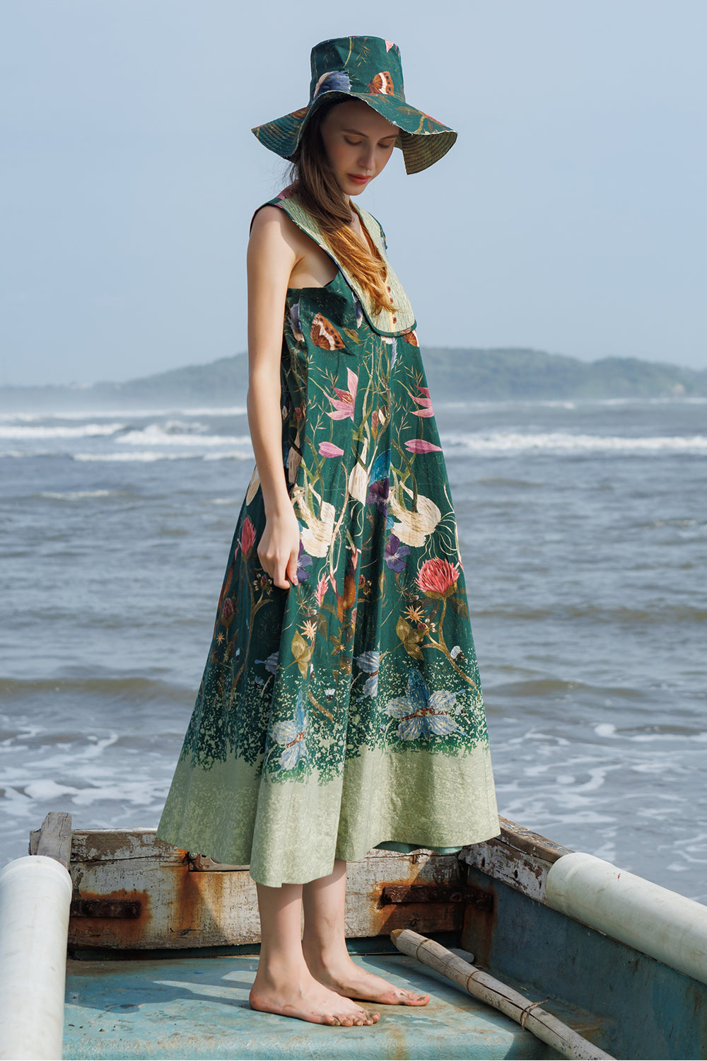 Green Forest Crump Skirt Top Set