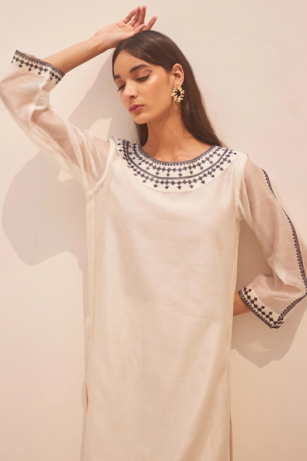 White Pearl Kurta Set