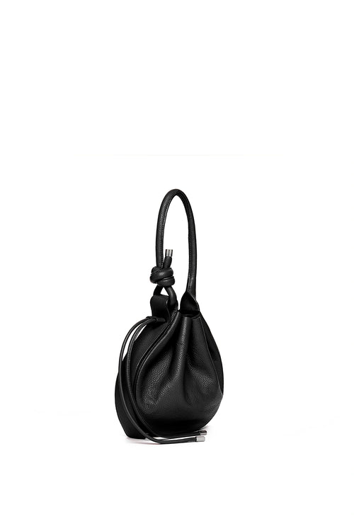 Ina Pebble Black Medium Bag