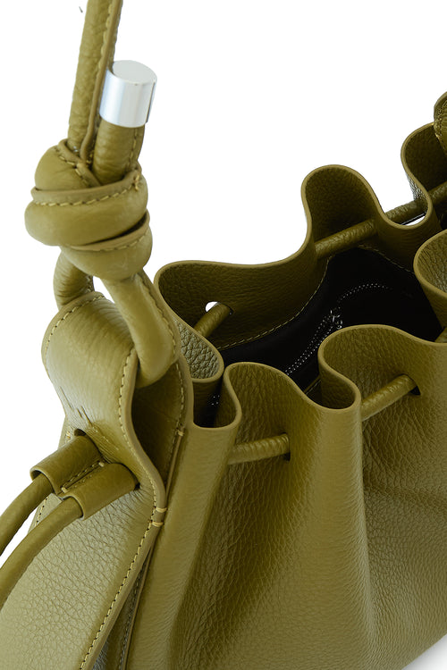 Ina Pebble Olive Medium Bag