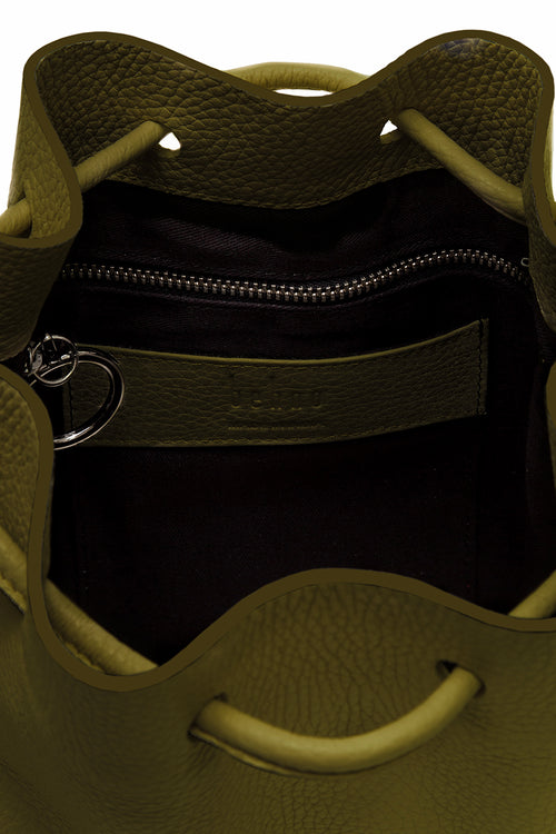 Ina Pebble Olive Medium Bag