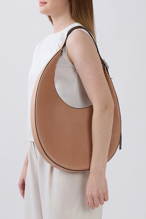 Ina Pebble Almond Large Crescent Bag