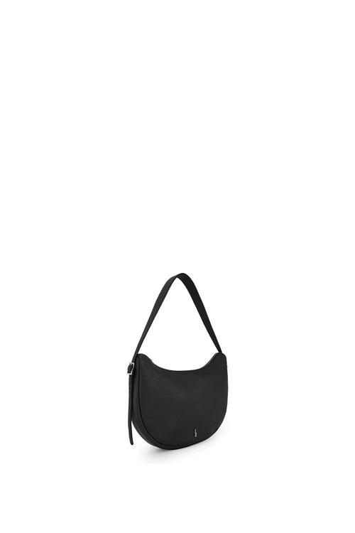 Ina Pebble Black Crescent Crossbody Bag