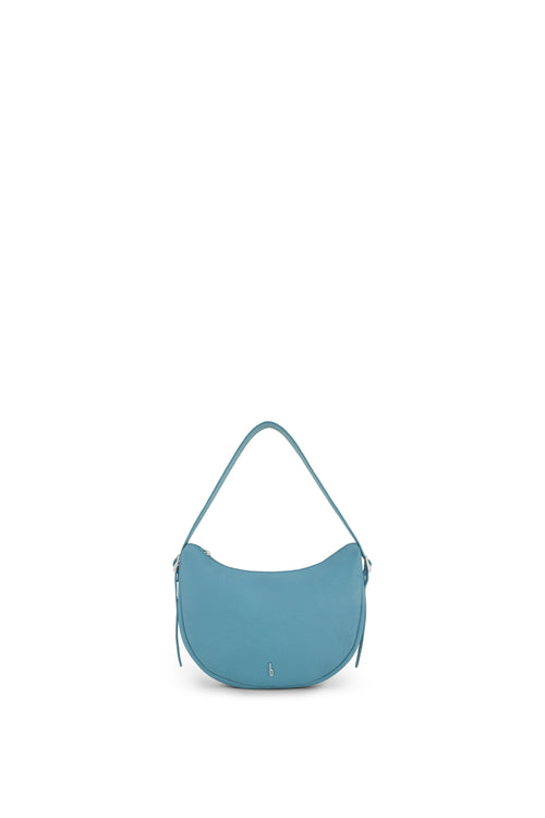 Ina Pebble Tan Crescent Crossbody Bag