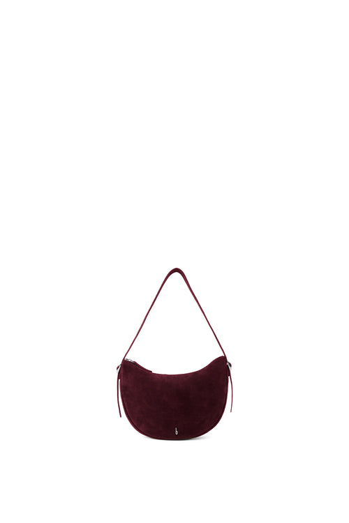 Ina Suede Palm Crescent Crossbody Bag