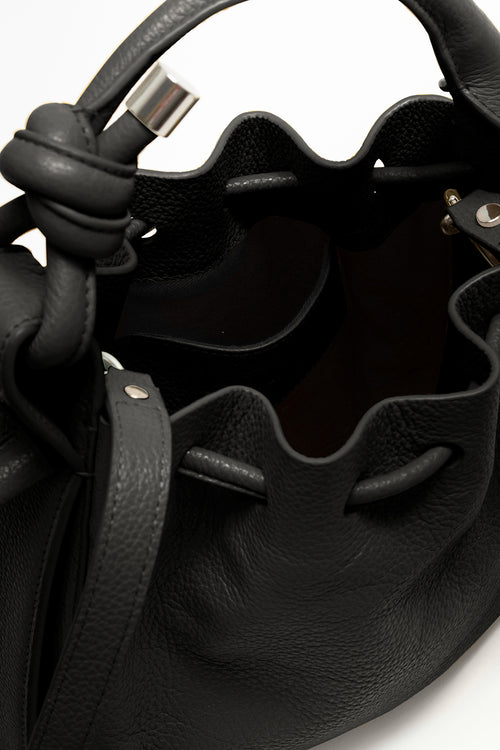 Ina Pebble Black Mini Crossbody Bag