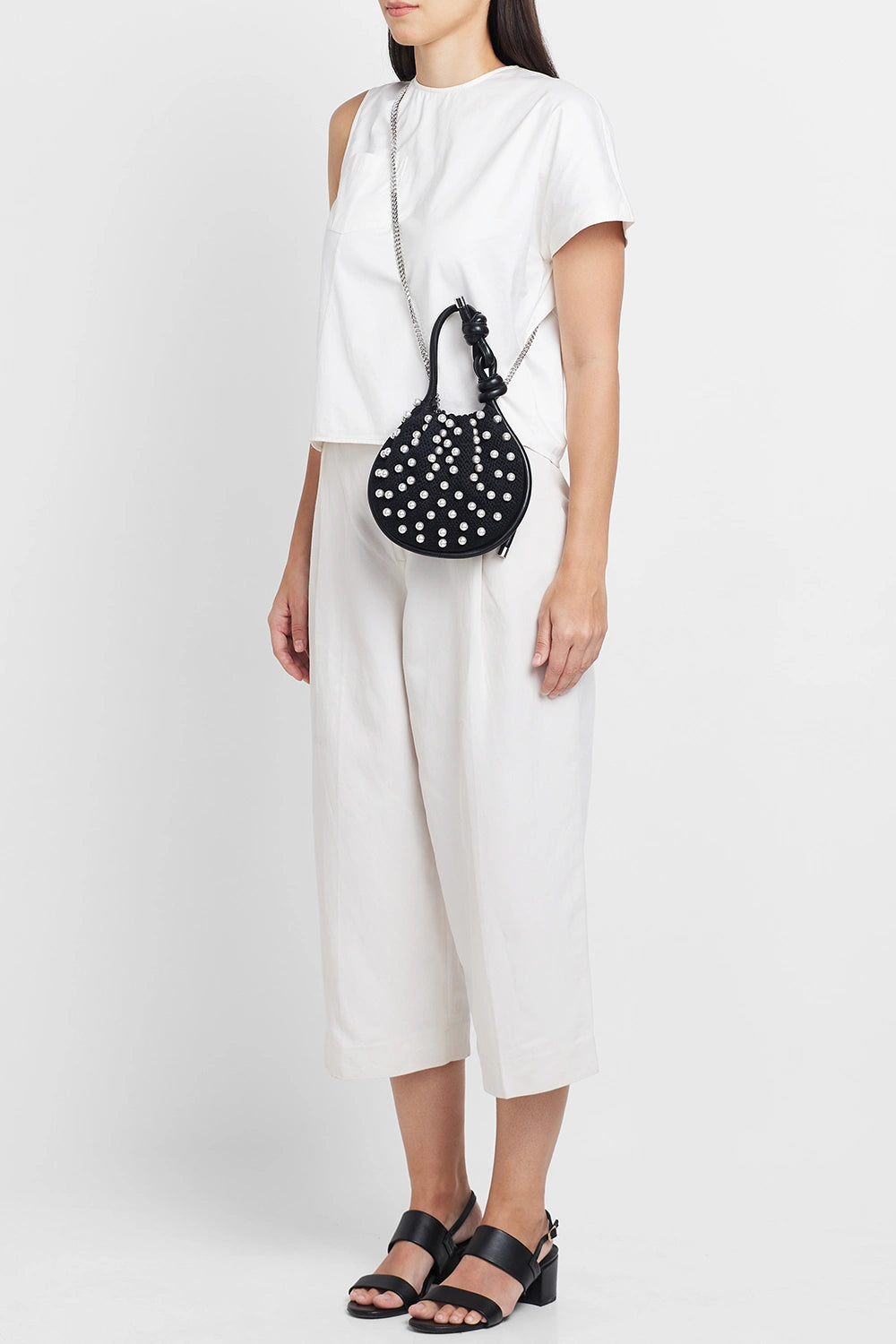 Ina Pearls Black Mini Potli