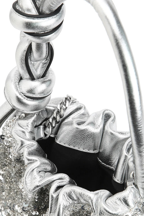 Ina Cut Dana Silver Mini Potli