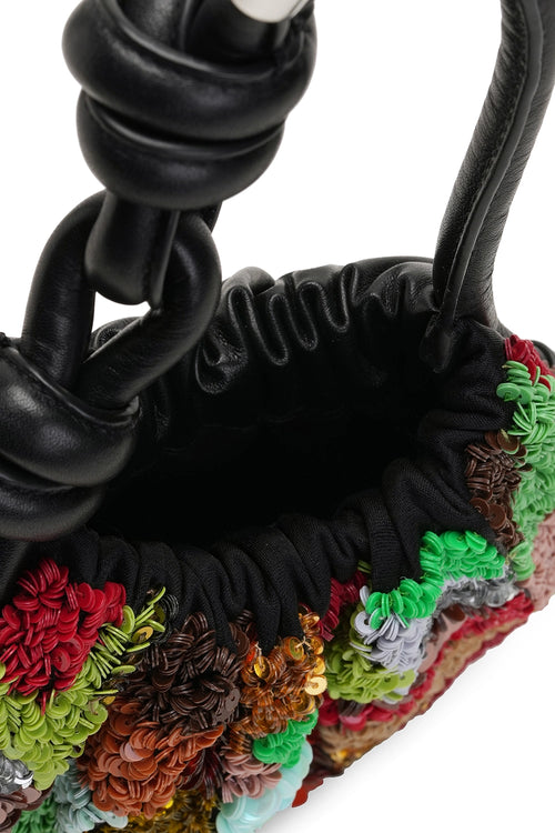 Ina Mod Quilt Black Mini Potli