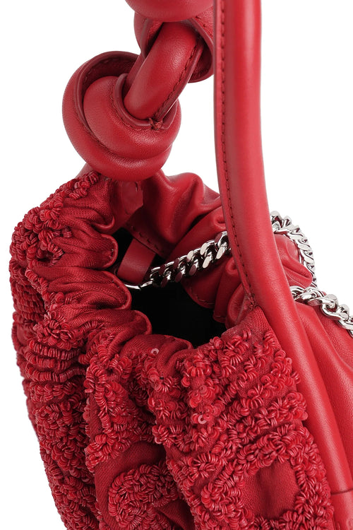 Ina Suminagashi Red Mini Potli