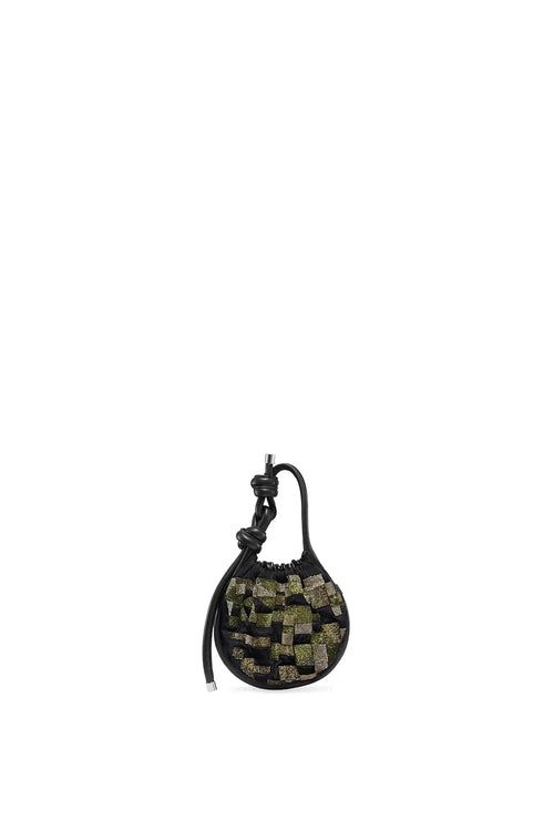 Ina Wave Quilt Black Mini Potli
