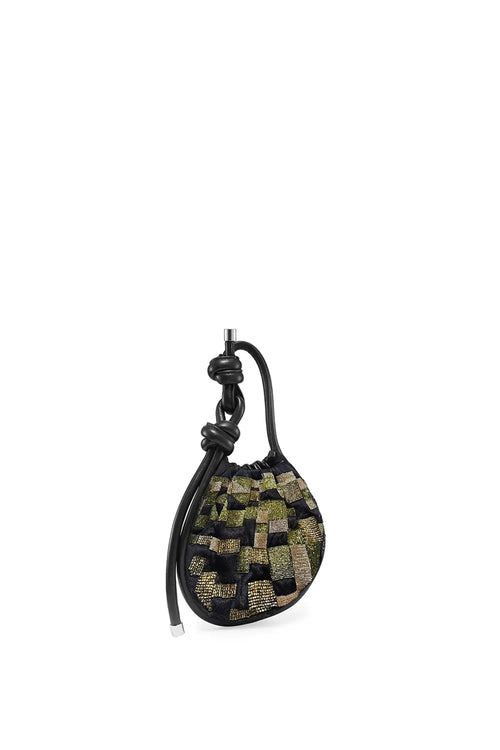 Ina Wave Quilt Black Mini Potli