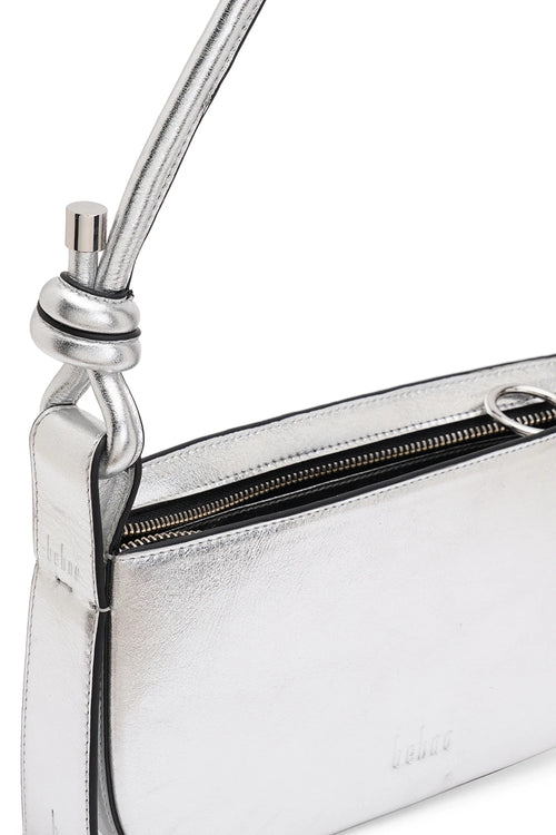 Ina Metallic Silver Mini Pouchette Bag