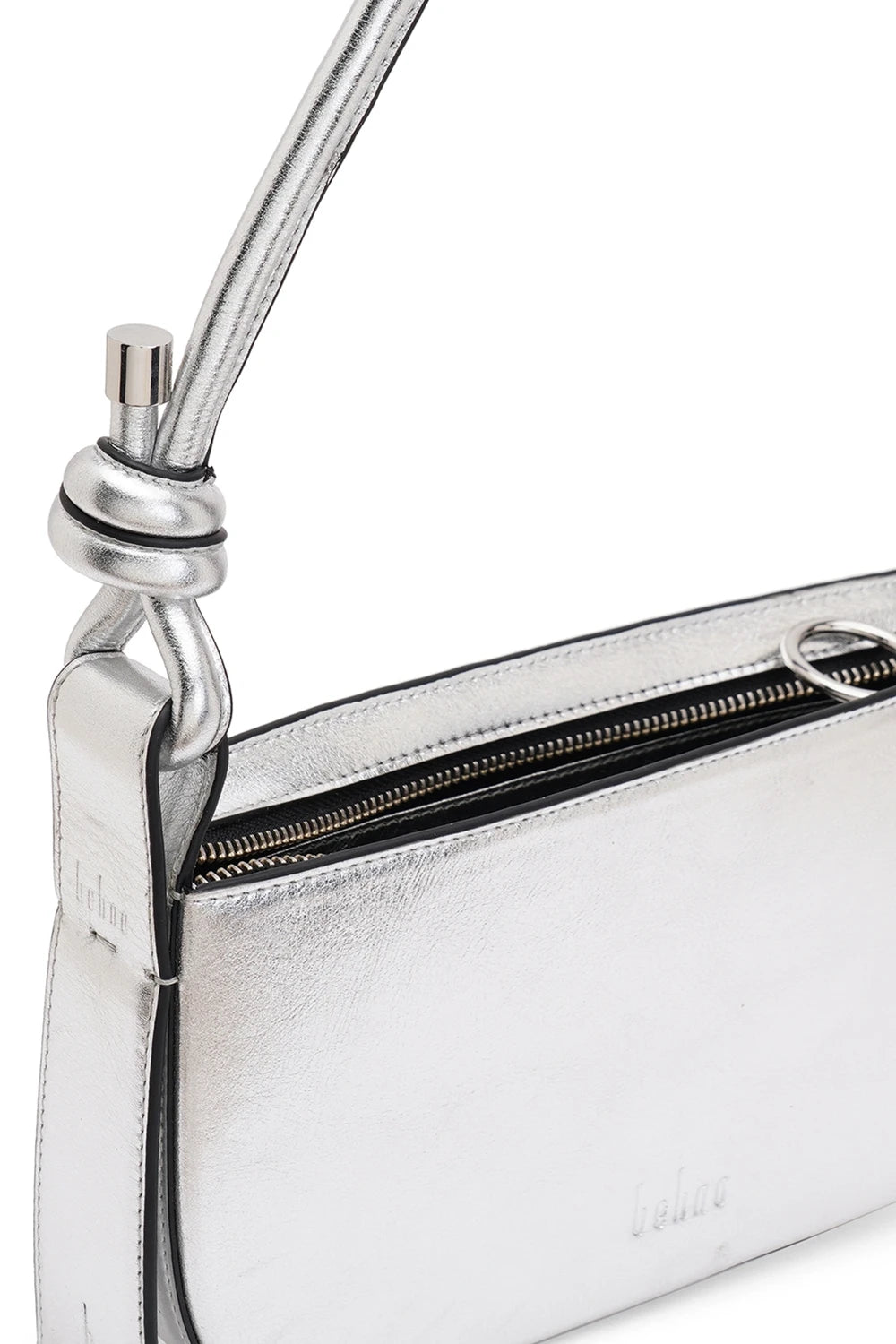 Ina Metallic Silver Mini Pouchette Bag