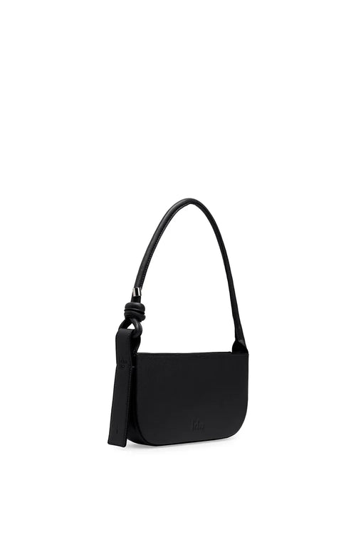 Ina Milled Black Mini Pouchette Bag
