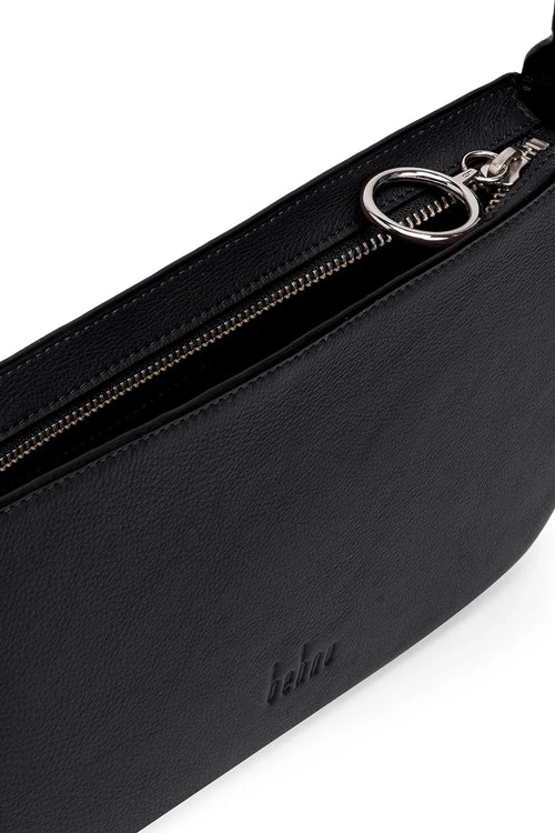 Ina Milled Black Mini Pouchette Bag