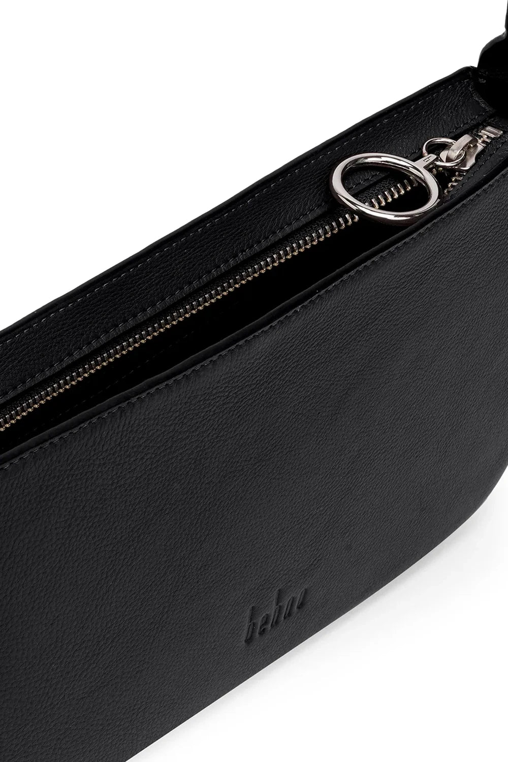 Ina Milled Black Mini Pouchette Bag