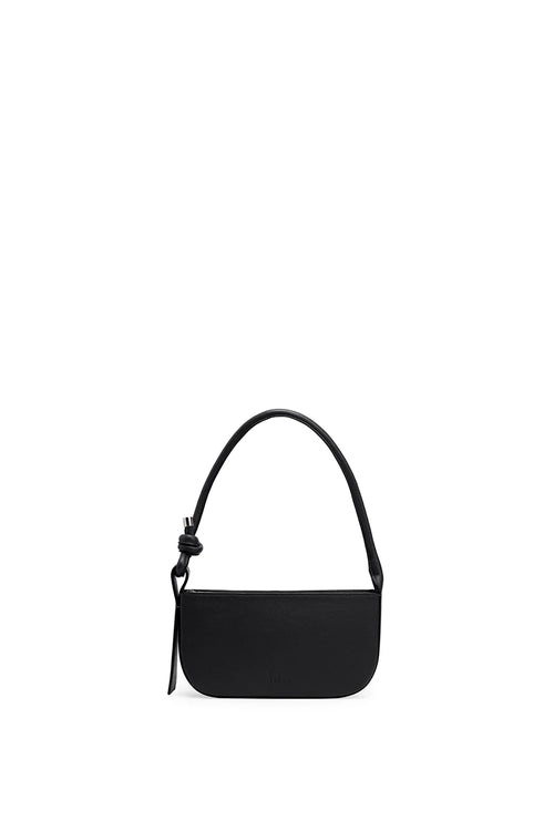 Ina Milled Black Mini Pouchette Bag