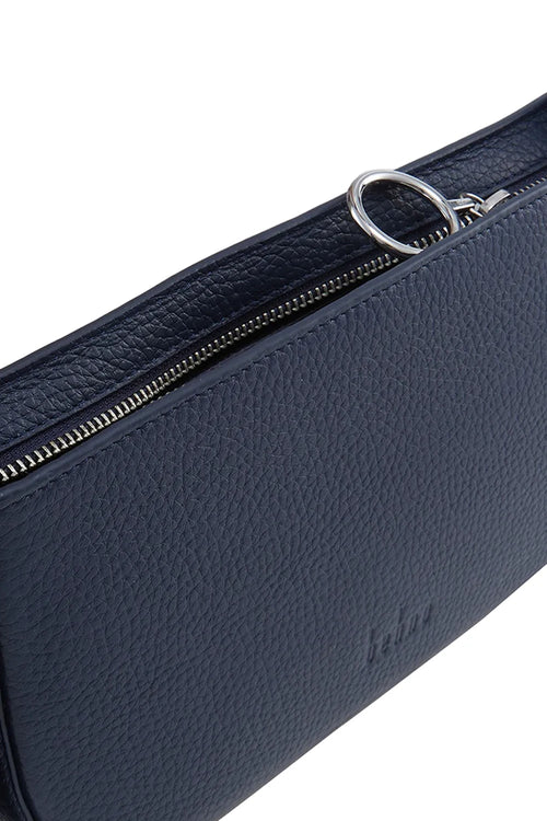 Ina Pebble Navy Mini Pouchette Bag