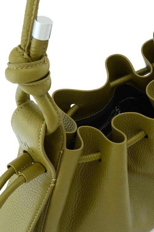 Ina Pebble Olive Medium Bag