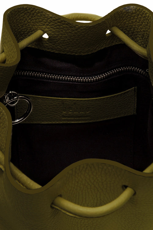 Ina Pebble Olive Medium Bag