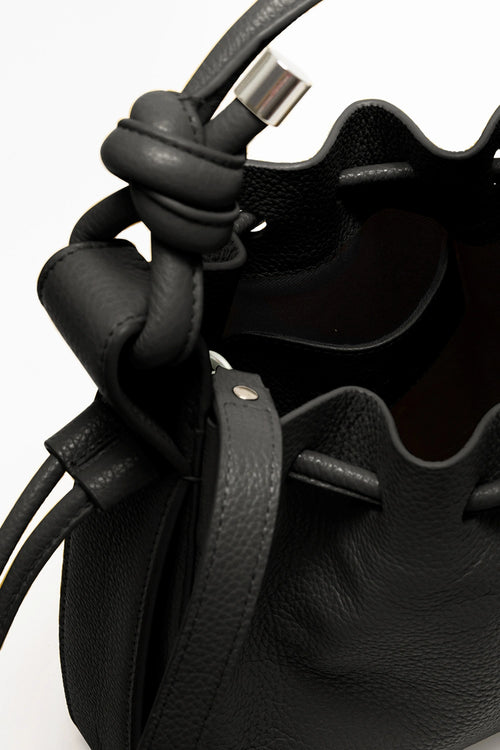 Ina Pebble Black Mini Crossbody Bag