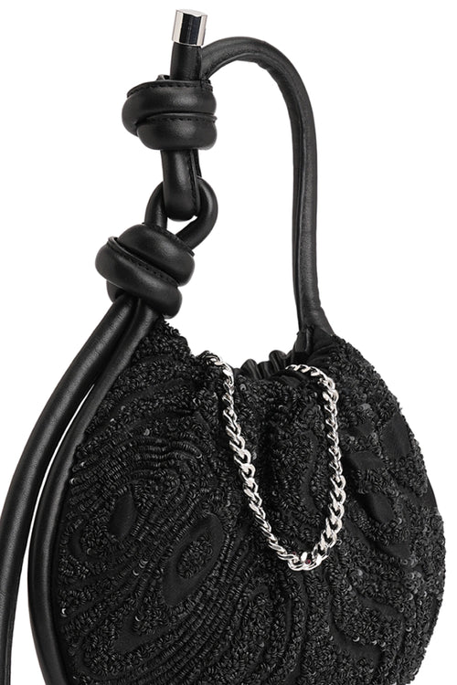 Ina Suminagashi Black Mini Potli