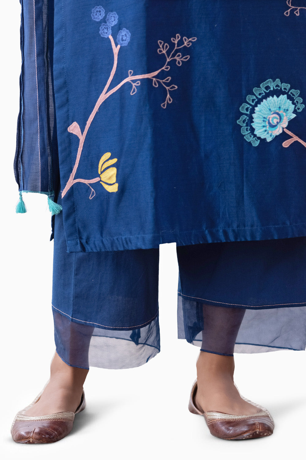 Ink Applique Kurta Set