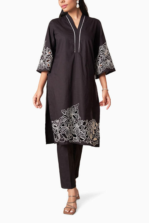 Ira Black Kurta Set
