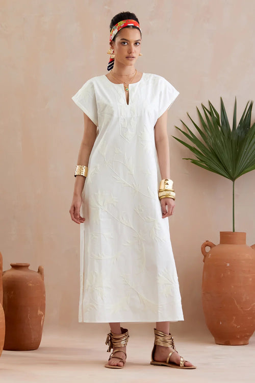 Ivory And Cream Maxi Dress