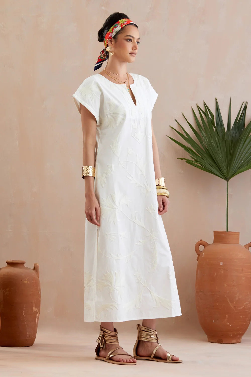 Ivory And Cream Maxi Dress