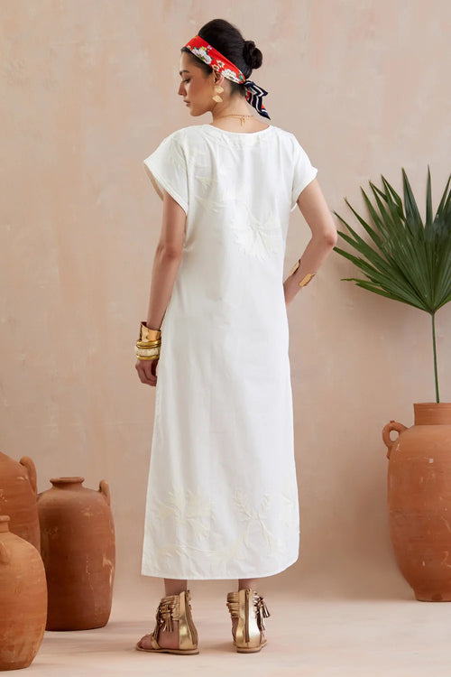Ivory And Cream Maxi Dress