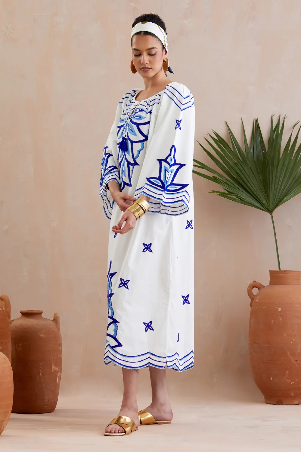 Ivory And Multi Azure Maxi Dress