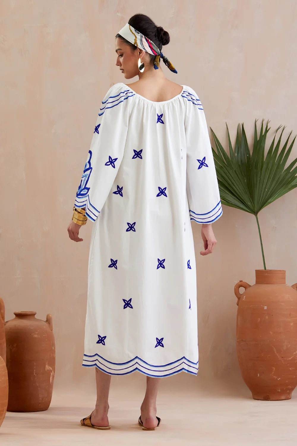 Ivory And Multi Azure Maxi Dress