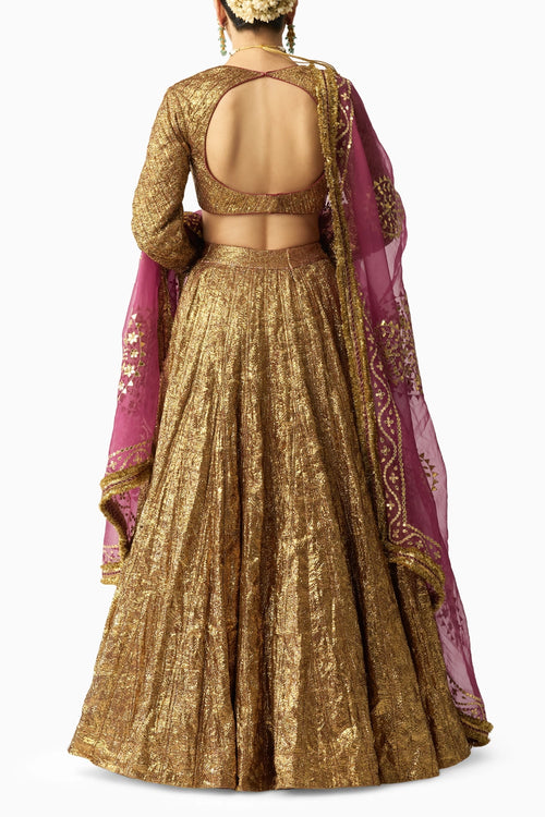 Ira Mehroon Lehenga Set