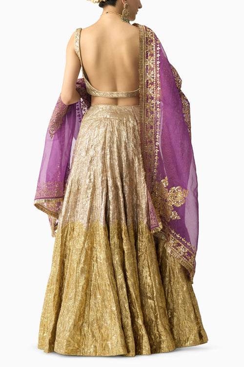 Bengani Dupatta Dhoop Chao Sona Chandi Lehenga Set
