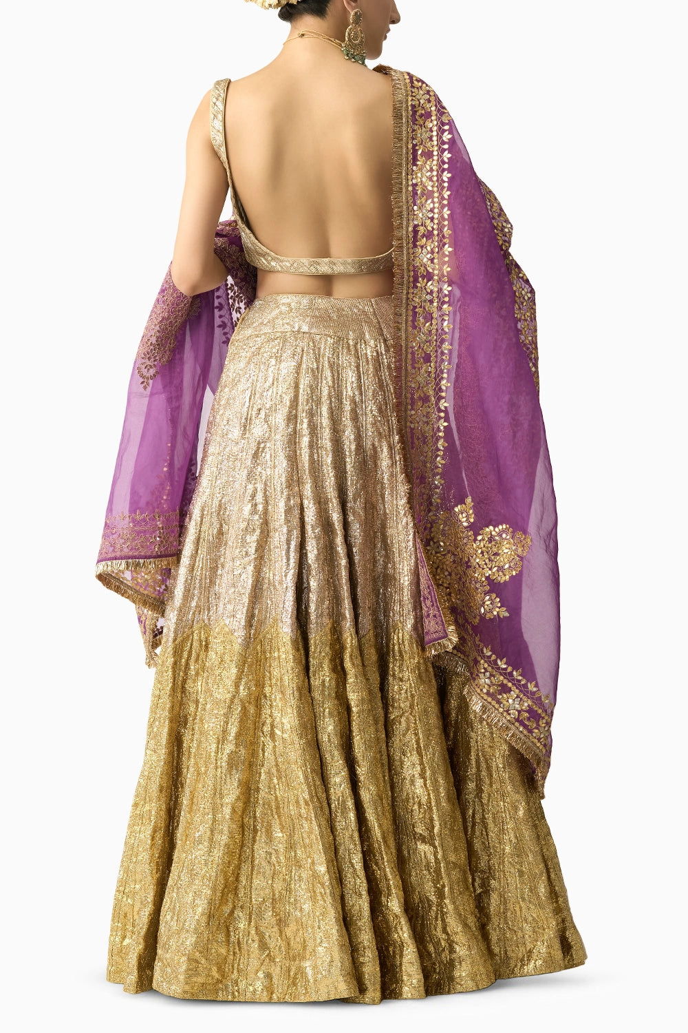 Bengani Dupatta Dhoop Chao Sona Chandi Lehenga Set